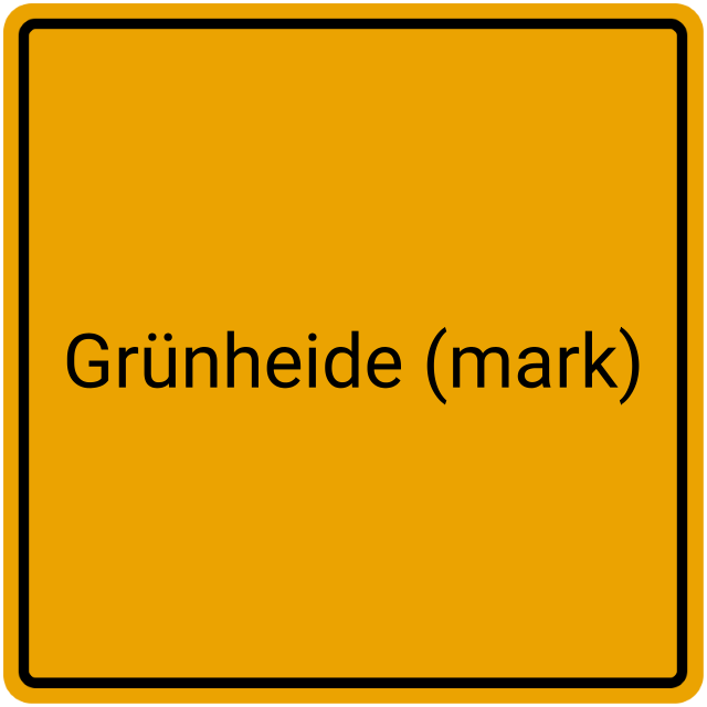 Meldebestätigung Grünheide (Mark)